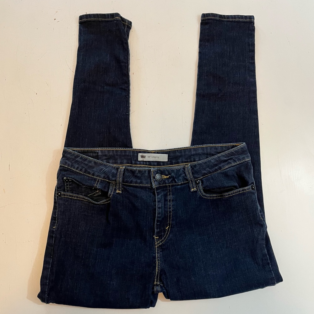 LEVI's 535 Dark Wash Jegging Skinny Jeans - Size 17M